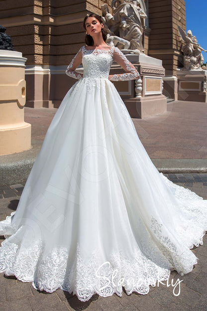 Lirika Full back Princess/Ball Gown Long sleeve Wedding Dress Front