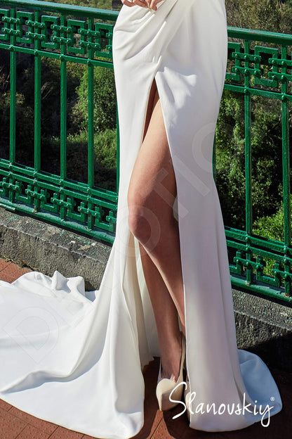 Ottavia Full back Trumpet/Mermaid Long sleeve Wedding Dress 3