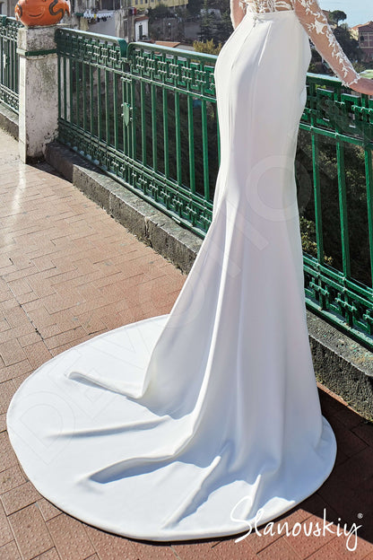 Ottavia Full back Trumpet/Mermaid Long sleeve Wedding Dress 6