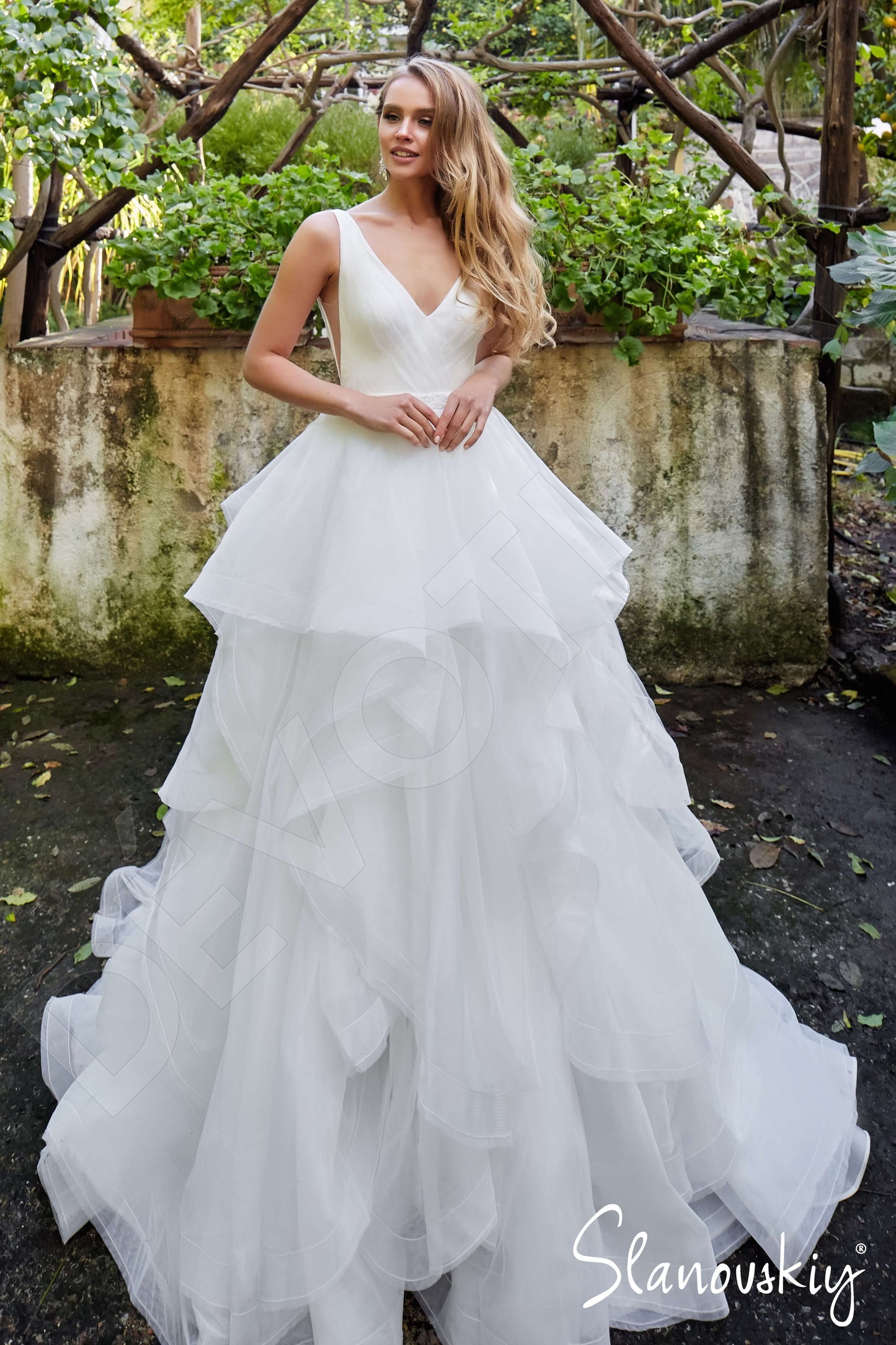 Asta Open back Princess/Ball Gown Sleeveless Wedding Dress Front