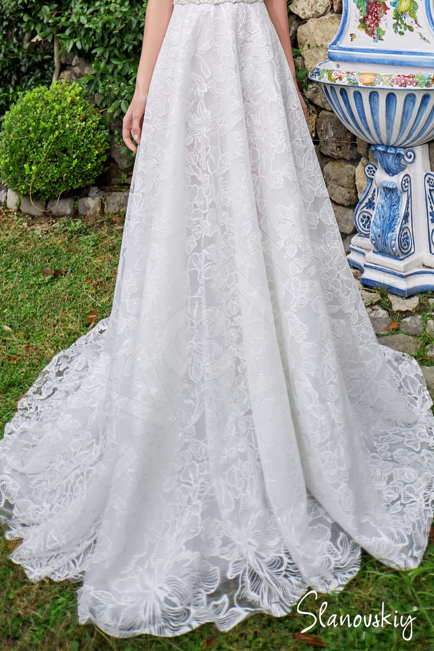 Batilda Open back A-line Sleeveless Wedding Dress 7
