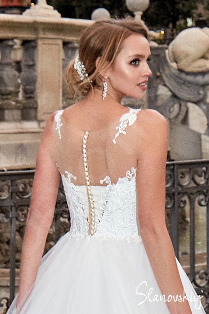 Elania Princess/Ball Gown Illusion Ivory Wedding dress