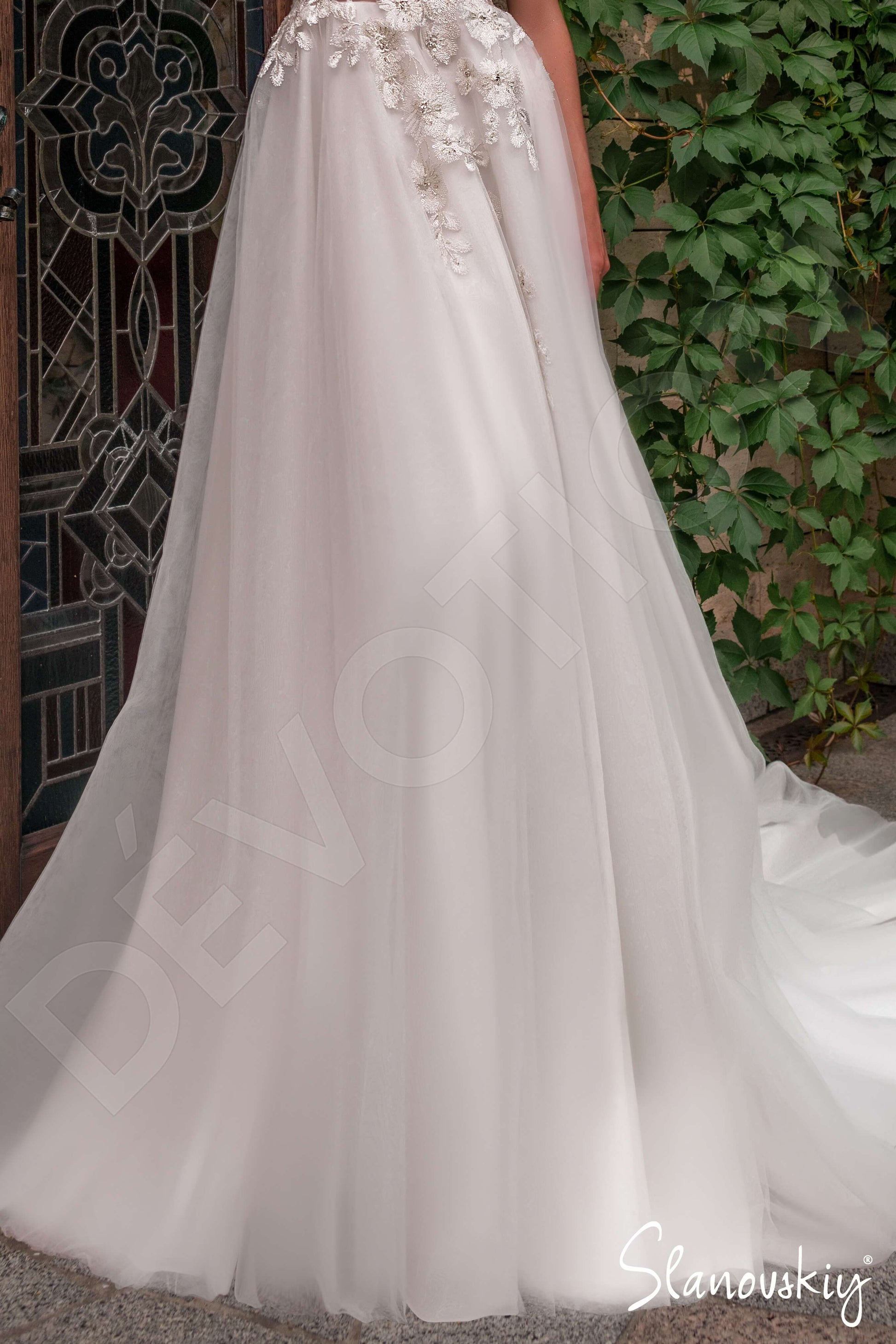 Abilene A-line Illusion Ivory Milk Wedding dress