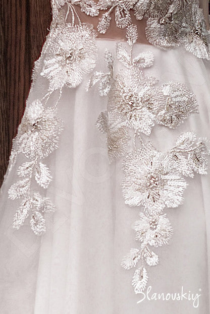 Abilene Full back A-line Sleeveless Wedding Dress 7