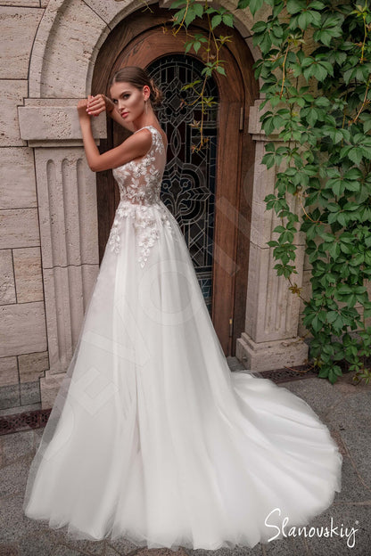 Abilene Full back A-line Sleeveless Wedding Dress Back
