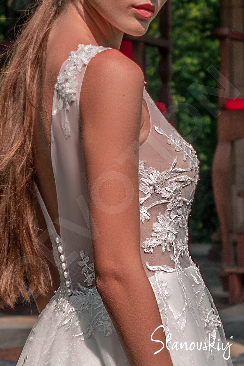 Abina Open back A-line Sleeveless Wedding Dress 8