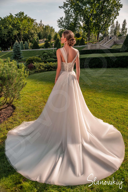 Adesina Open back A-line Sleeveless Wedding Dress Back