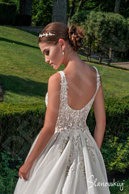 Alberta Open back A-line Sleeveless Wedding Dress 4