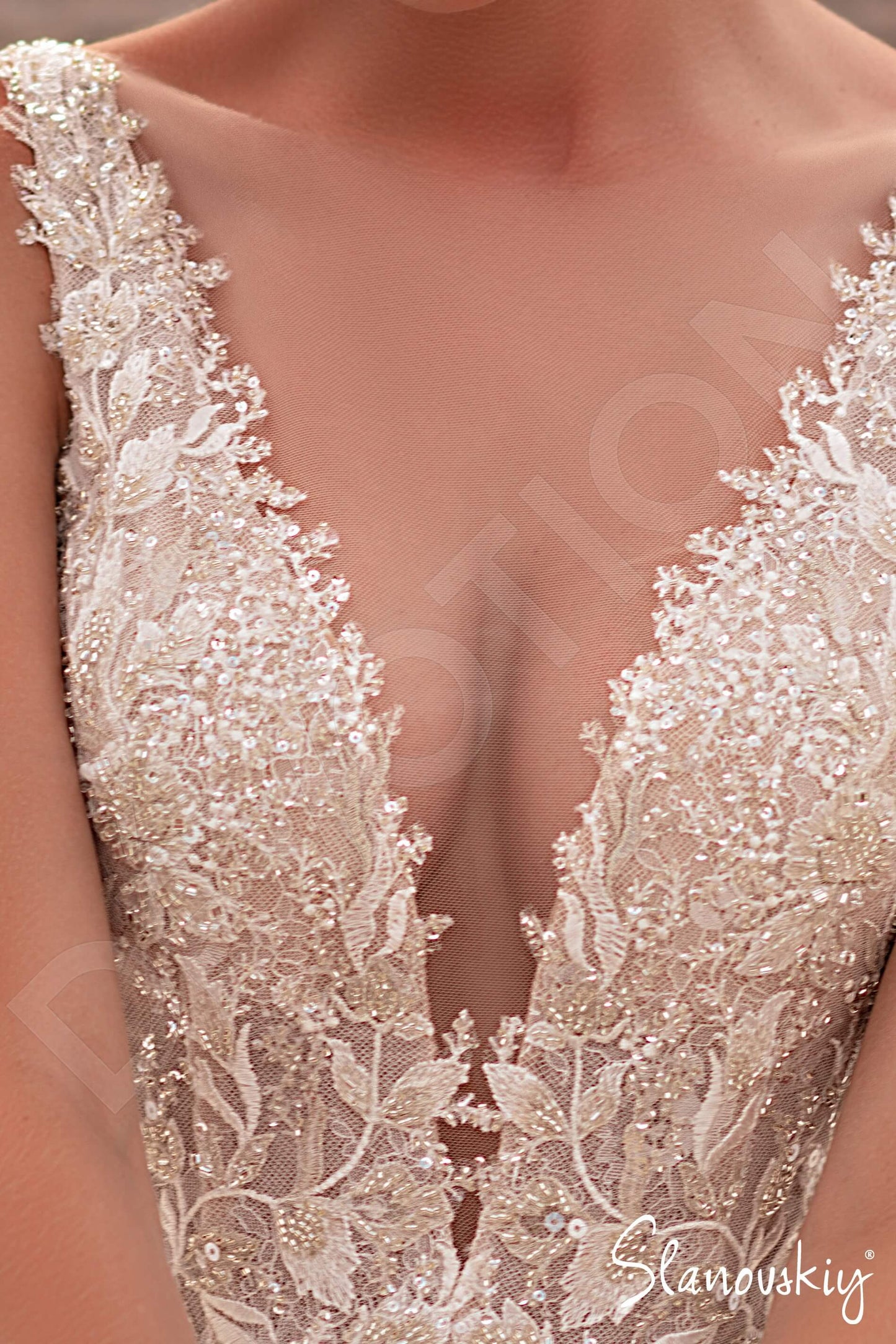 Alberta Open back A-line Sleeveless Wedding Dress 5