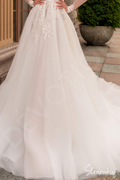 Alienor Open back A-line Long sleeve Wedding Dress 4