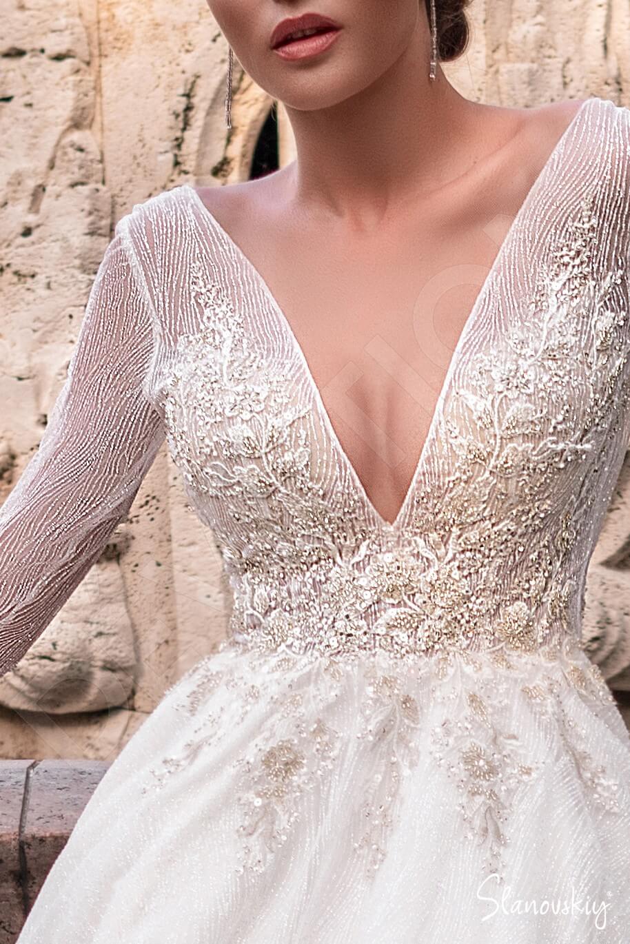 Alivia Open back A-line Long sleeve Wedding Dress 7