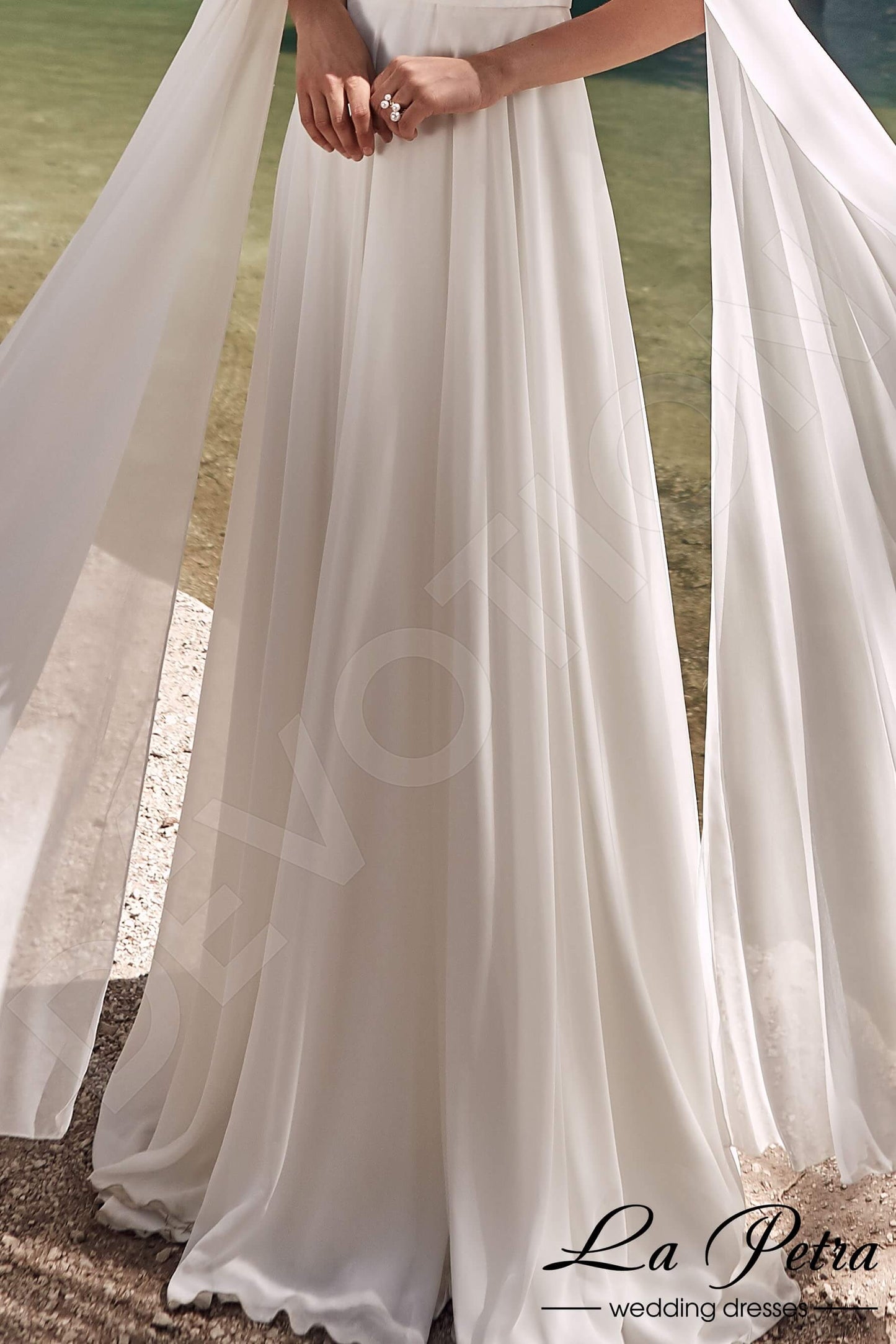 Lunara Open back A-line Long sleeve Wedding Dress 6