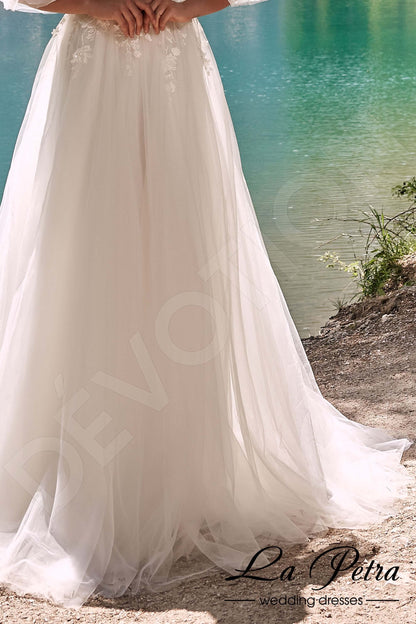 Amilia Open back A-line Half sleeve Wedding Dress 5