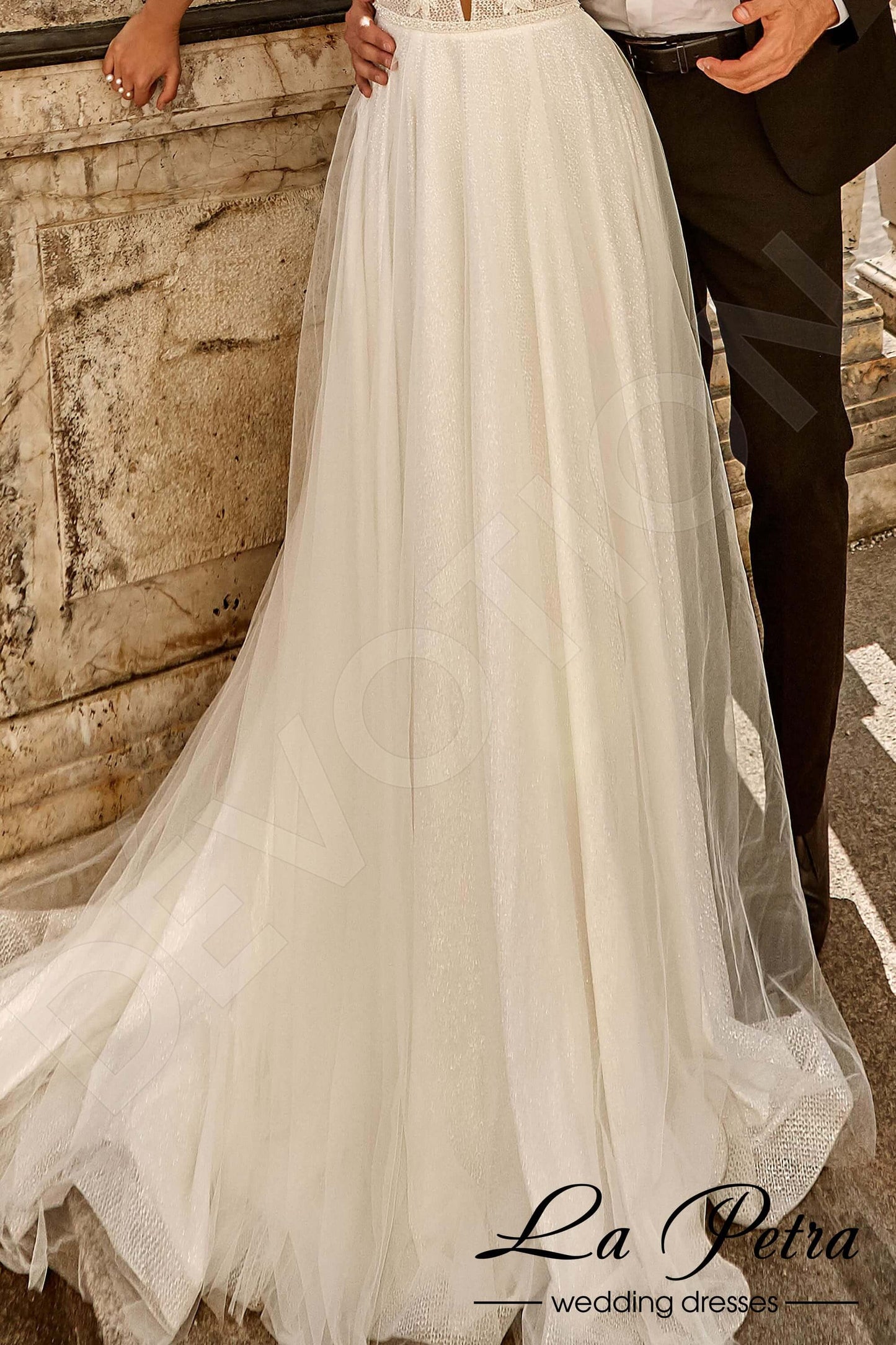 Rosetine Open back A-line Sleeveless Wedding Dress 6