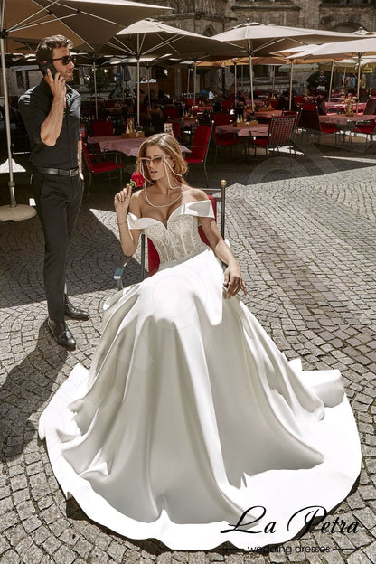 Areta Open back A-line Sleeveless Wedding Dress Back
