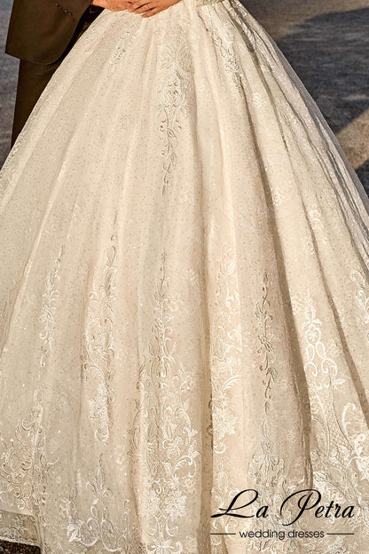 Jeraldina Full back Princess/Ball Gown Long sleeve Wedding Dress 7