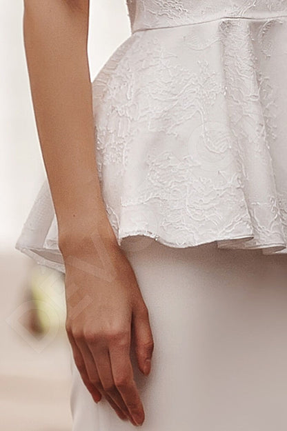 Alvira Full back Sheath/Column Sleeveless Wedding Dress 7