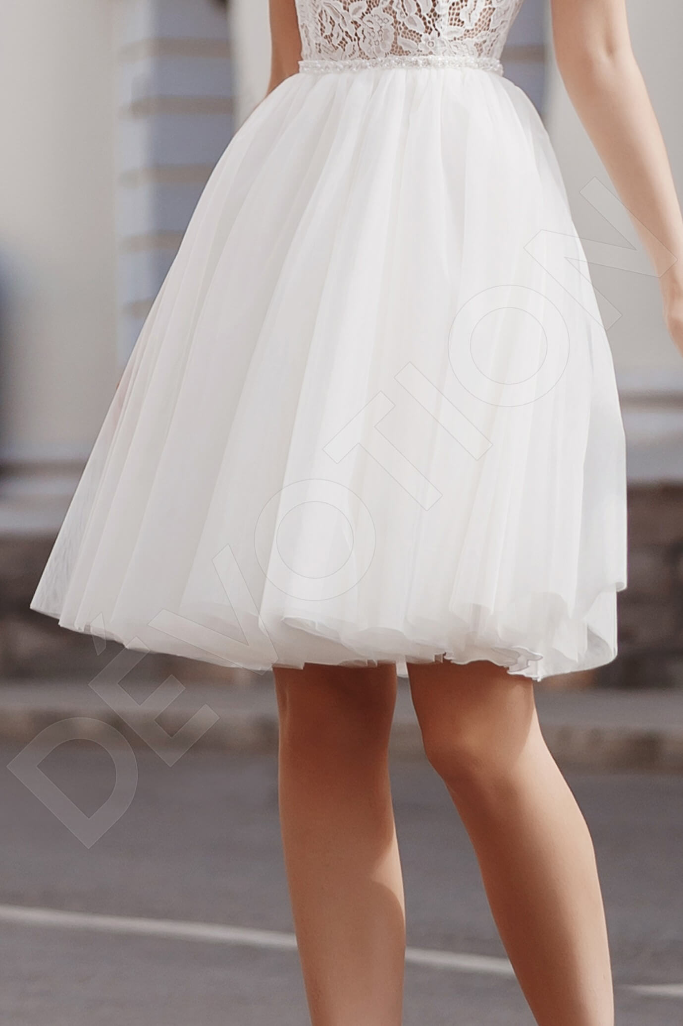 Frannie Open back A-line Sleeveless Wedding Dress 4