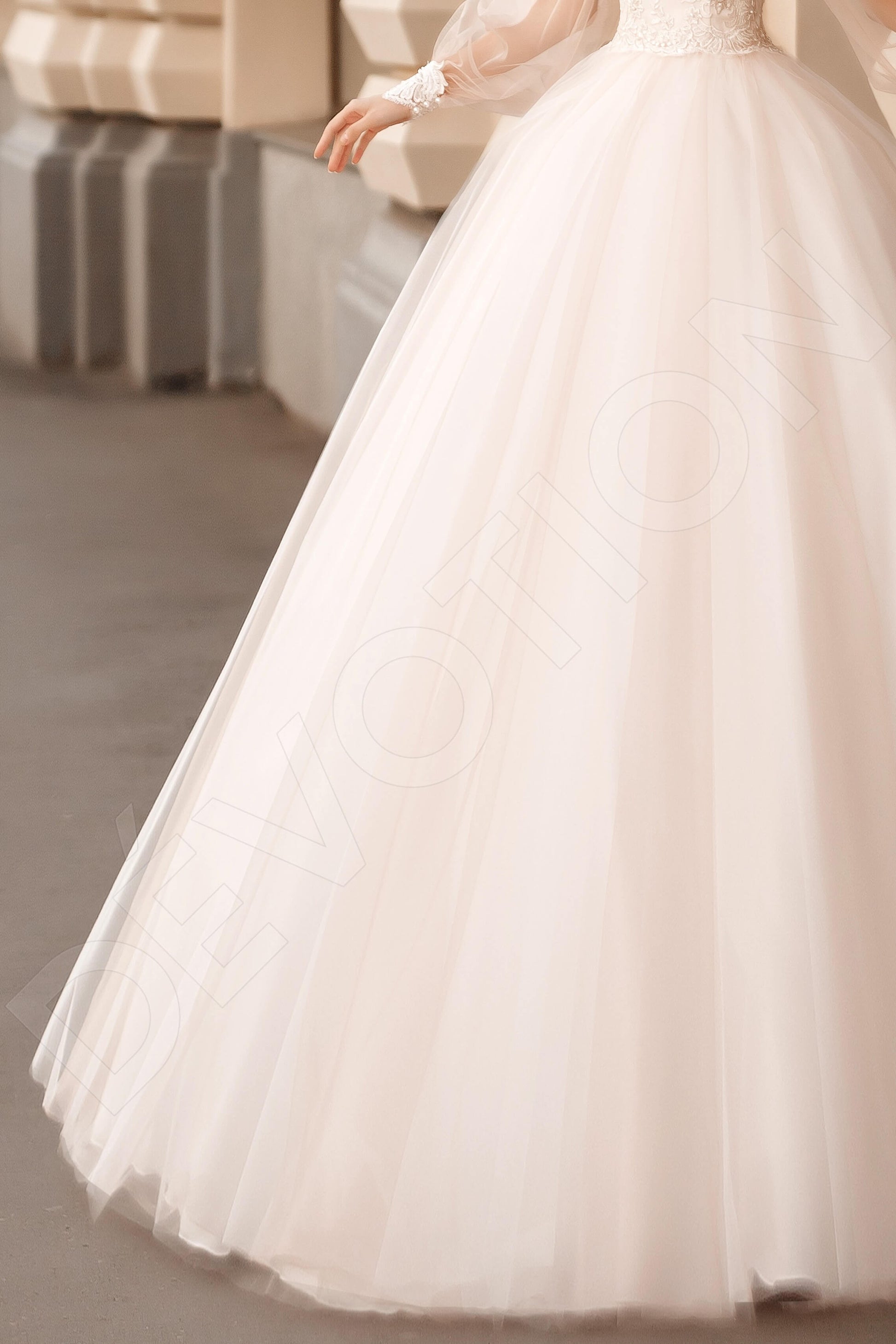 Camilla Princess/Ball Gown Off-shoulder/Drop shoulders Nude Wedding dress