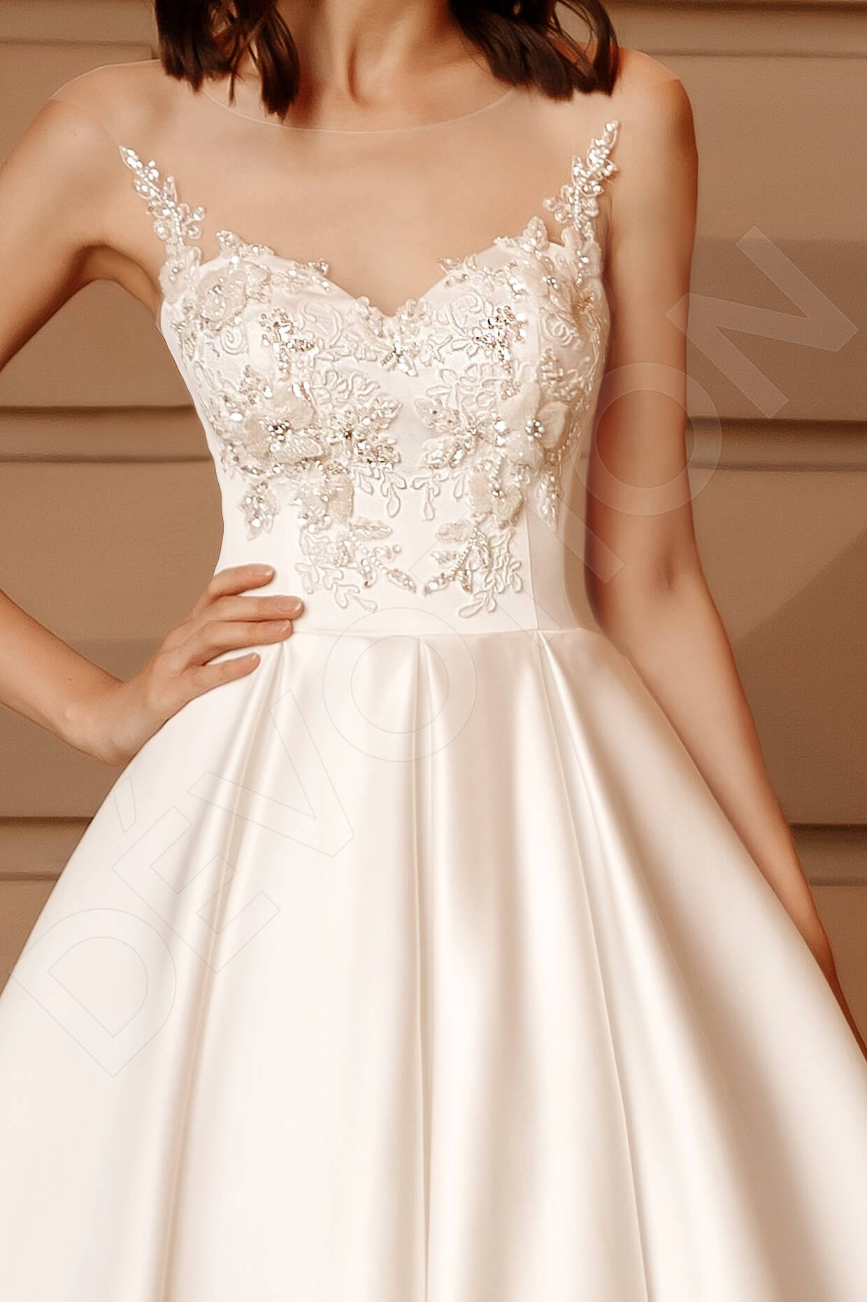 Gloria Full back Princess/Ball Gown Sleeveless Wedding Dress 2