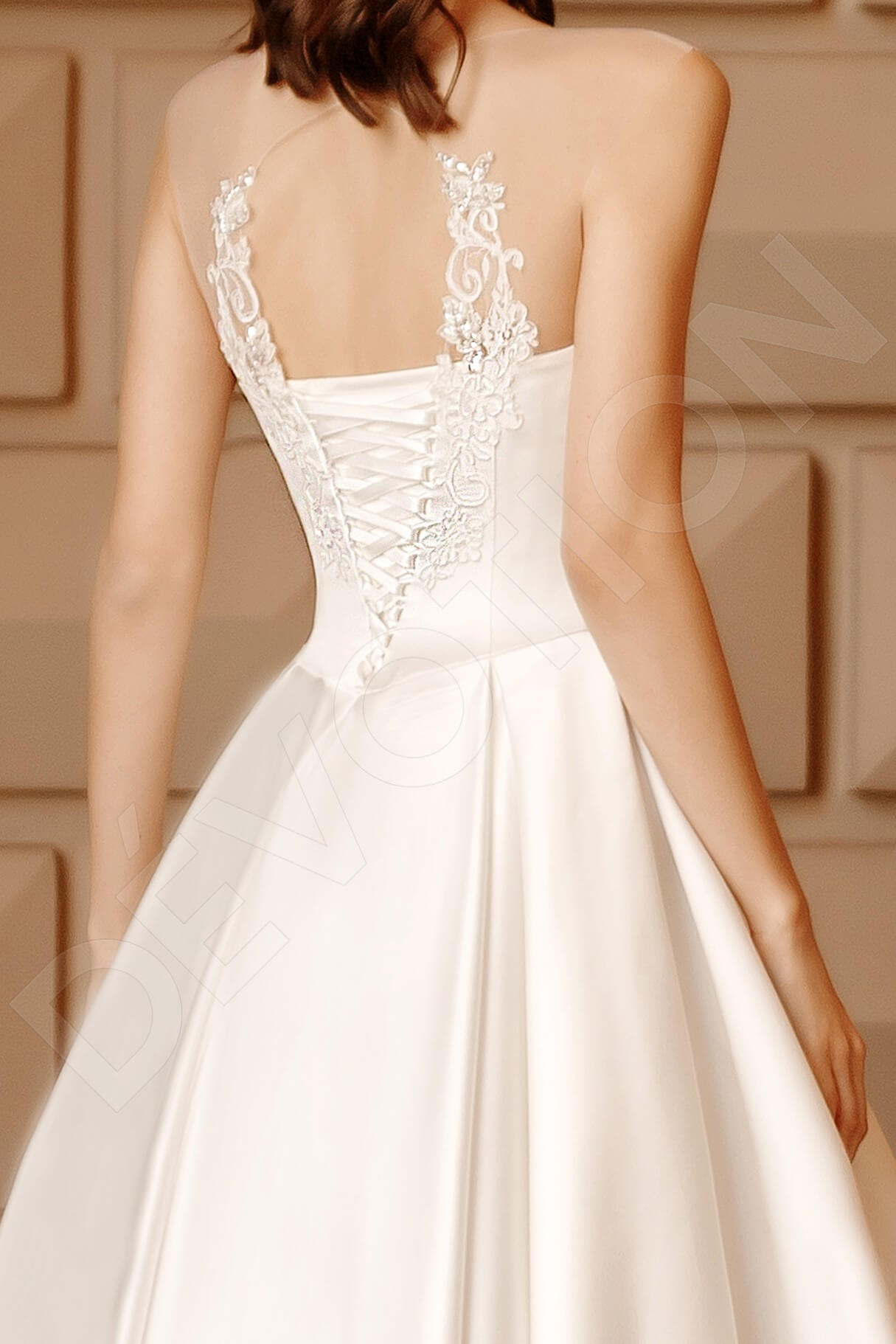 Gloria Princess/Ball Gown Illusion Ivory Wedding dress
