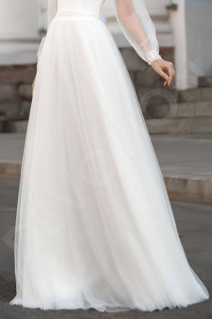 Annoris Full back A-line Long sleeve Wedding Dress 4