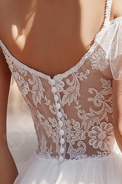Klarisia Full back A-line Straps Wedding Dress 7