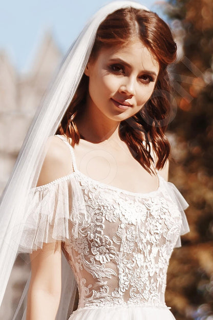 Klarisia Full back A-line Straps Wedding Dress 2