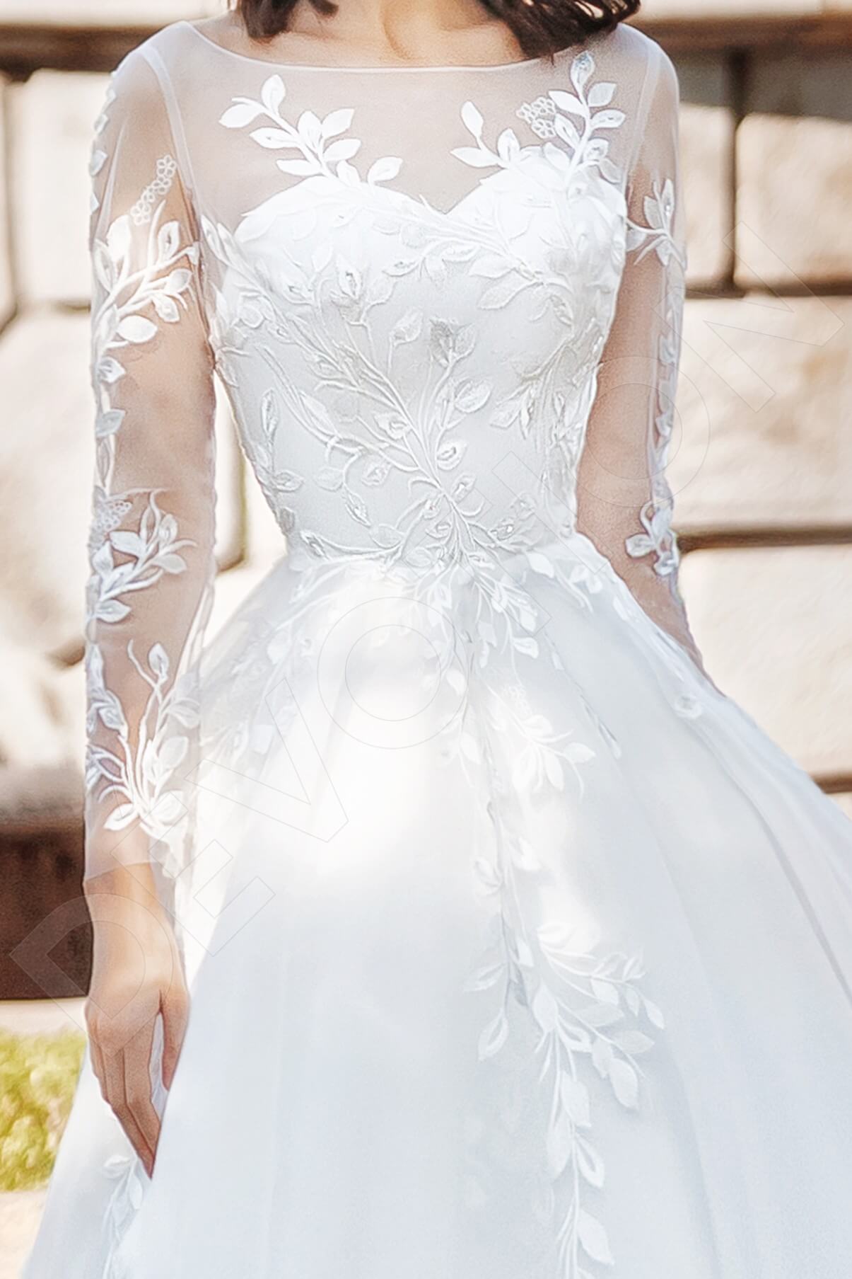 Villosa Princess/Ball Gown Boat/Bateau Ivory Wedding dress