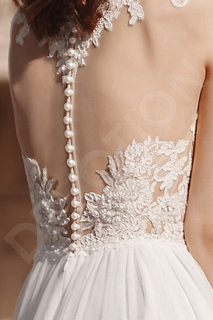 Freseri Full back A-line Sleeveless Wedding Dress 5