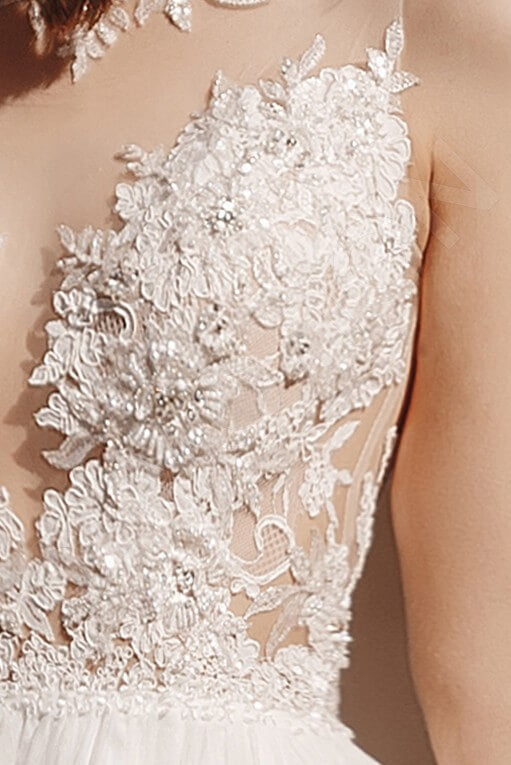 Freseri Full back A-line Sleeveless Wedding Dress 6