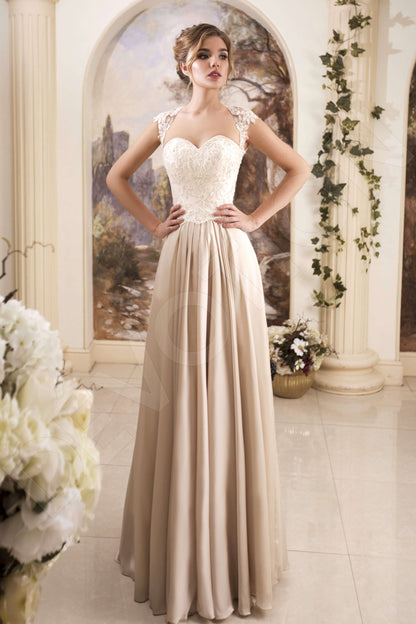Nanette Open back A-line Sleeveless Wedding Dress Front