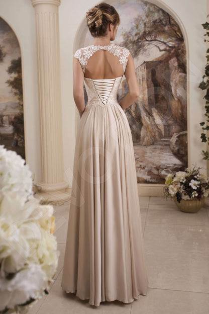 Nanette Open back A-line Sleeveless Wedding Dress Back