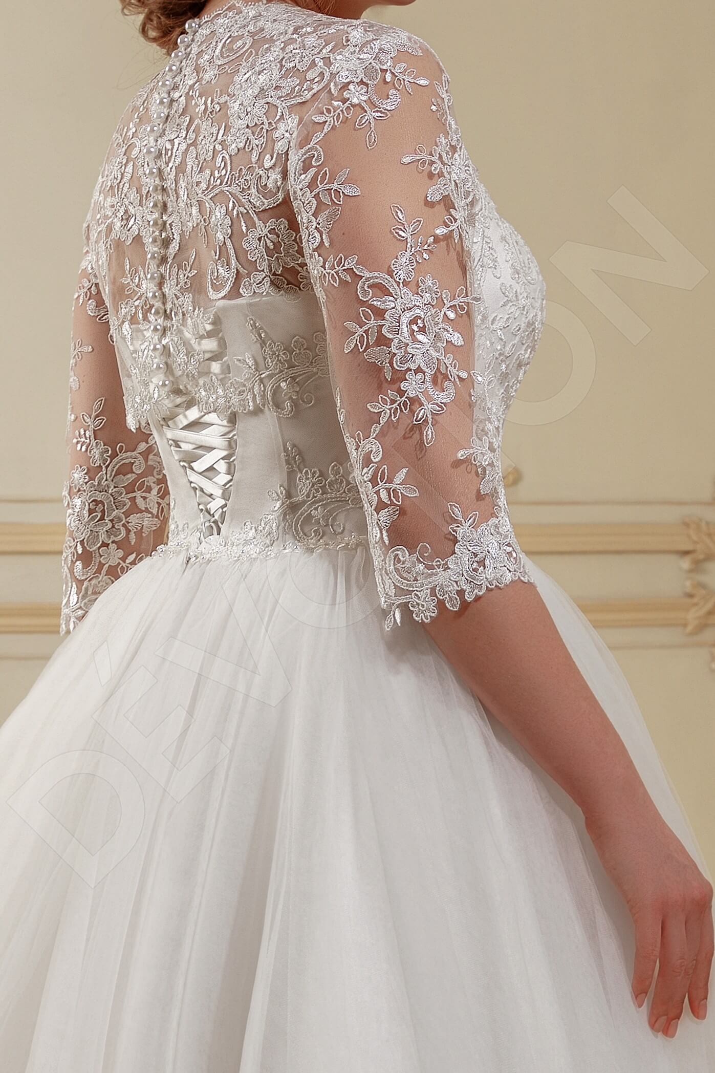 Orrie Full back Princess/Ball Gown 3/4 sleeve Wedding Dress 3
