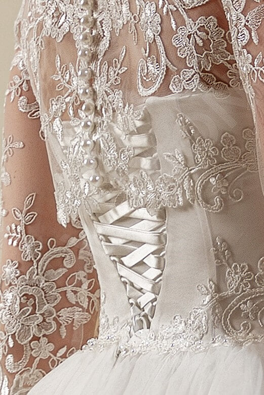 Orrie Full back Princess/Ball Gown 3/4 sleeve Wedding Dress 5
