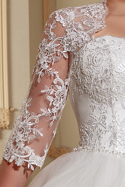 Orrie Full back Princess/Ball Gown 3/4 sleeve Wedding Dress 6