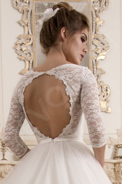 Trissy Open back Princess/Ball Gown 3/4 sleeve Wedding Dress 7