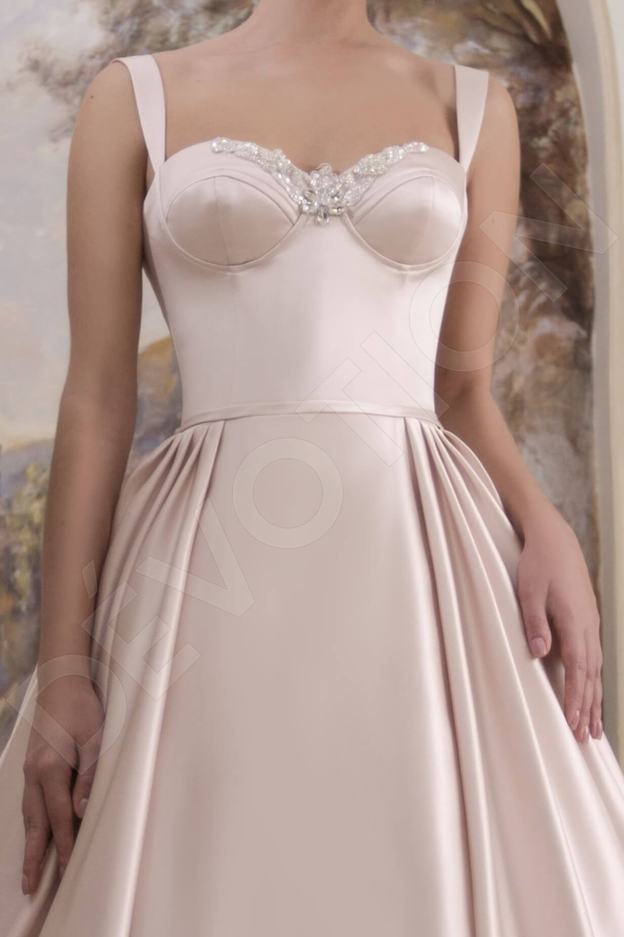 Vladania Open back A-line Straps Wedding Dress 2