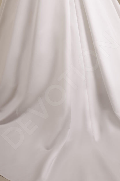 Cassey Full back A-line 3/4 sleeve Wedding Dress 7