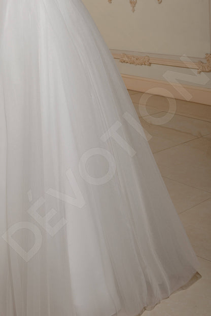 Cathleen Full back A-line Short/ Cap sleeve Wedding Dress 5