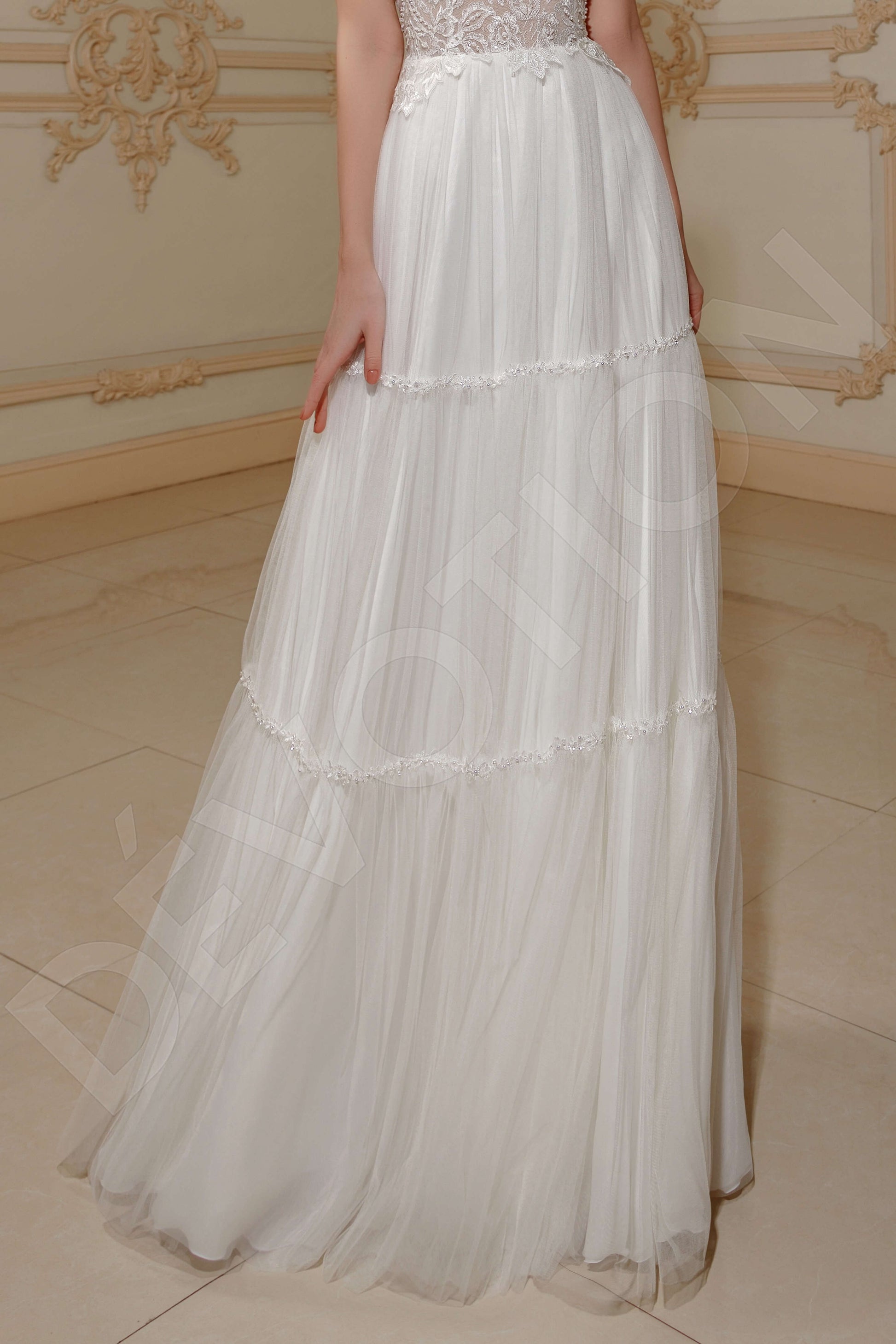 Inadella A-line V-neck Ivory Wedding dress