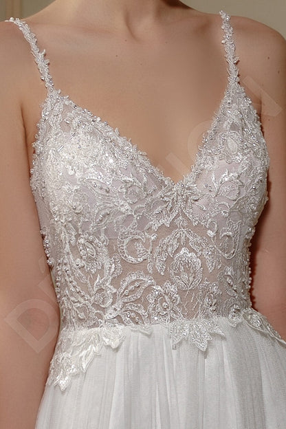 Inadella Open back A-line Straps Wedding Dress 5