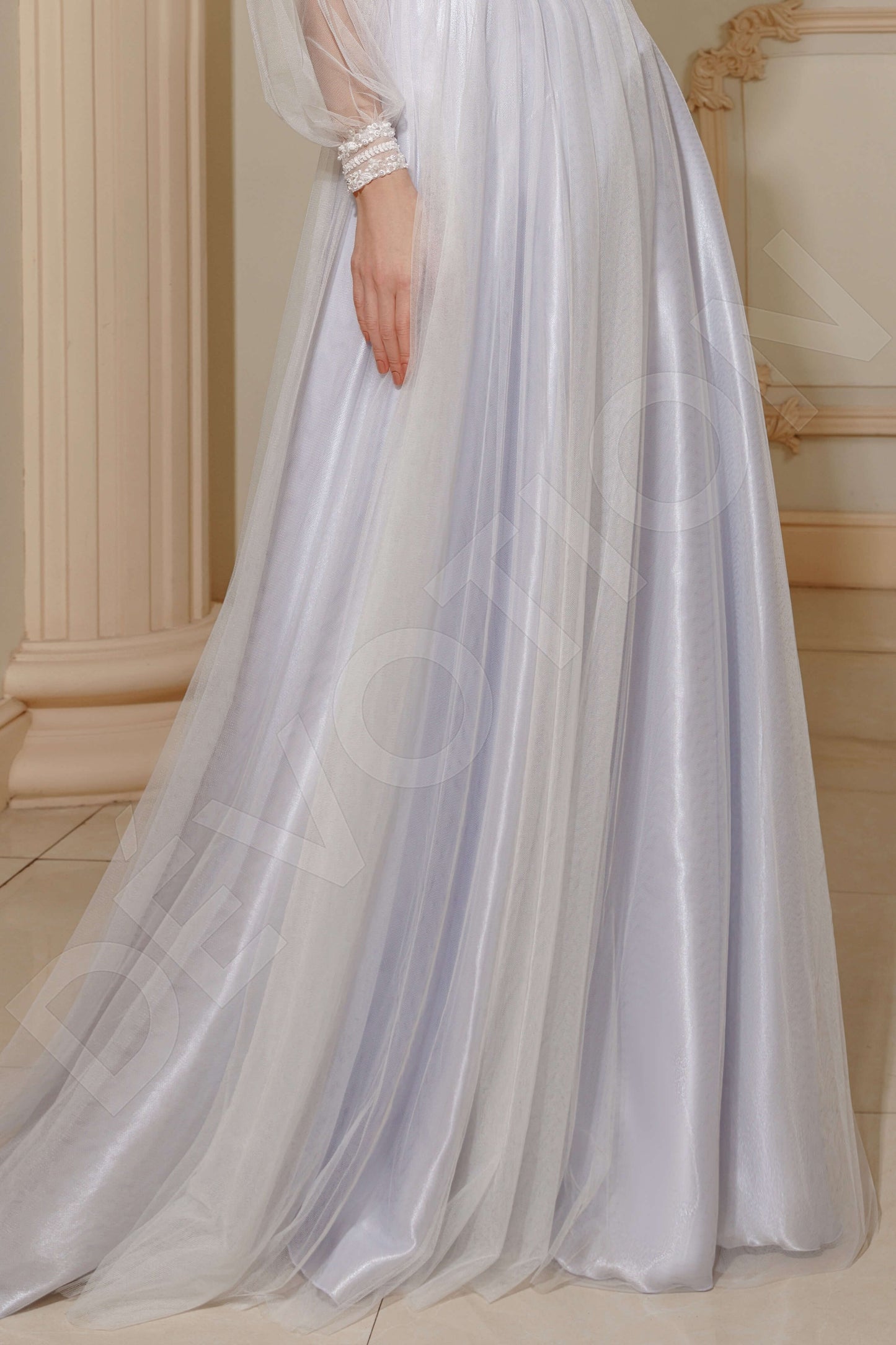 Dorrie Criss cross back A-line Long sleeve Wedding Dress 6