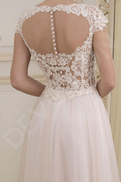 Lainie Full back A-line Short/ Cap sleeve Wedding Dress 3