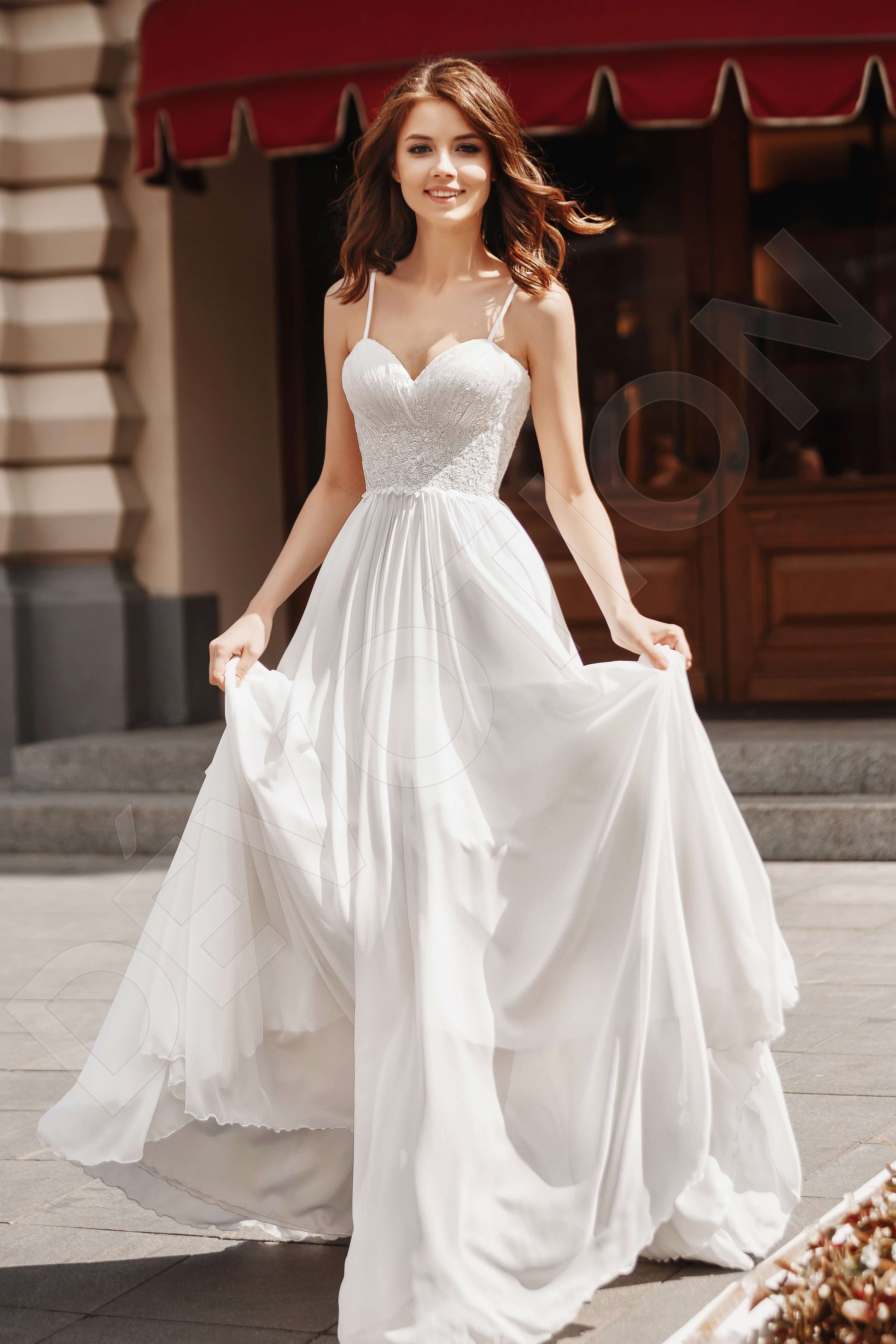 Dayana A-line Sweetheart Milk Wedding dress