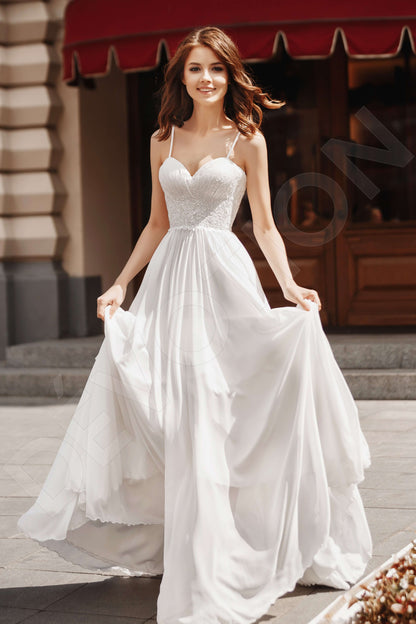 Dayana Open back A-line Straps Wedding Dress Front