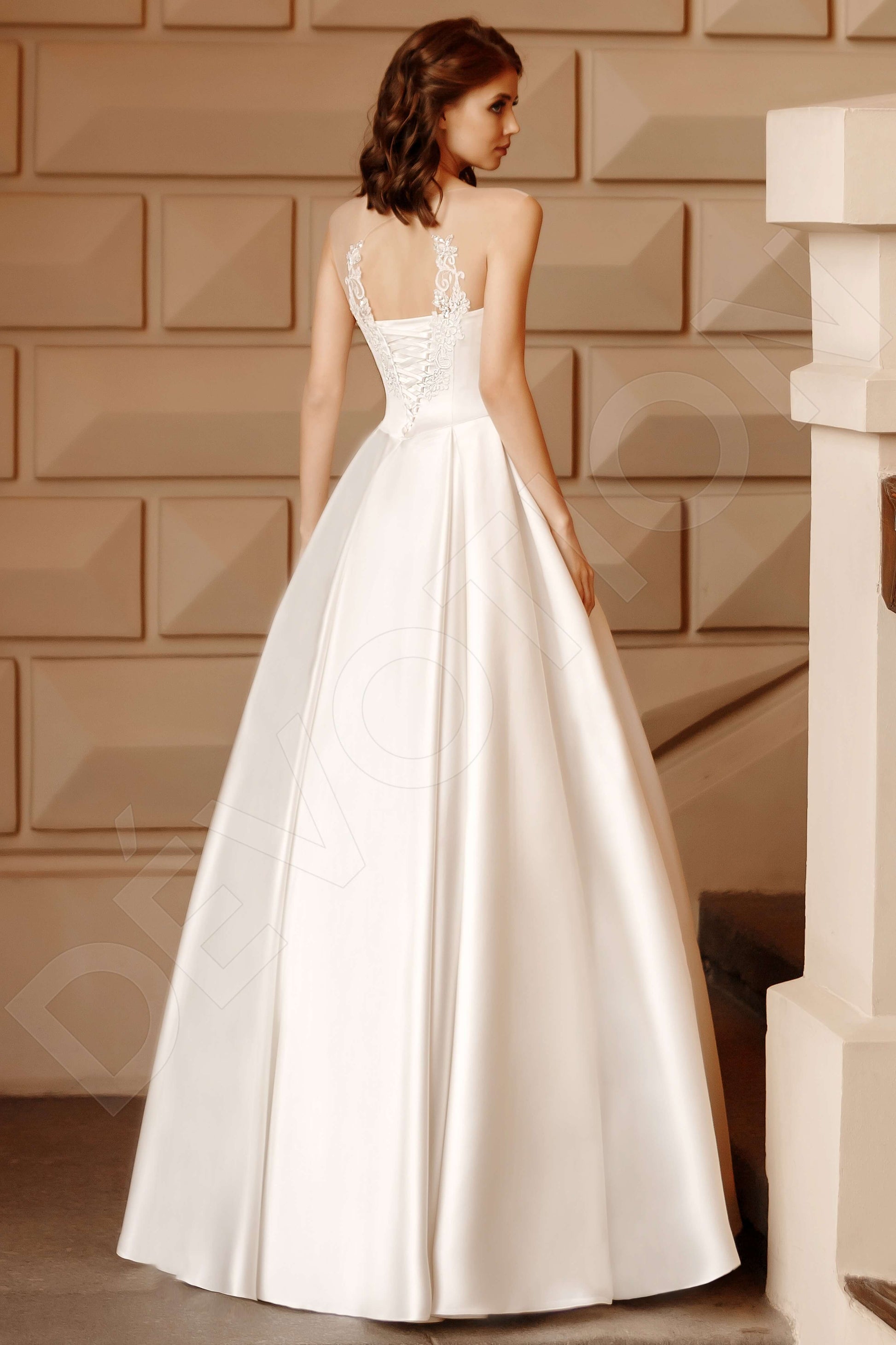 Gloria Princess/Ball Gown Illusion Ivory Wedding dress