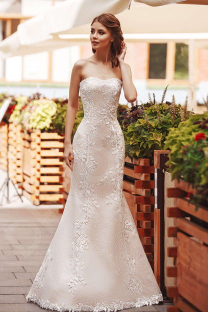 Lilacia Full back Trumpet/Mermaid Sleeveless Wedding Dress Front