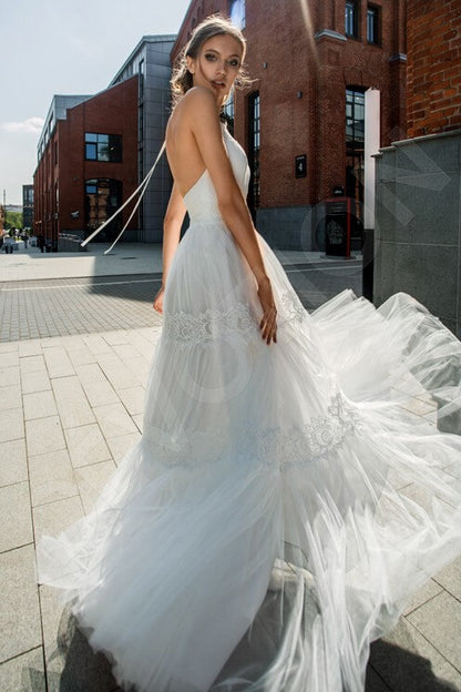 Maeva Open back A-line Straps Wedding Dress Back