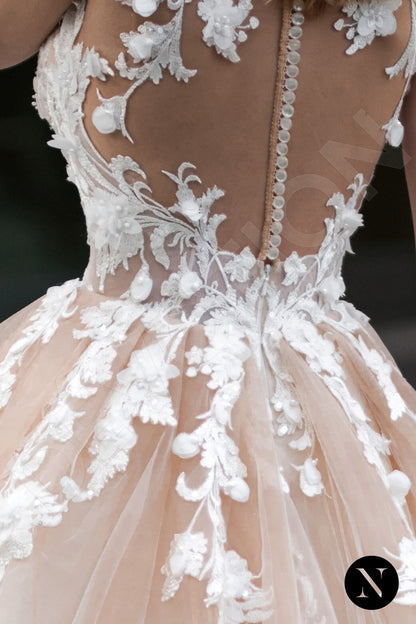 Amparo Full back A-line Sleeveless Wedding Dress 5
